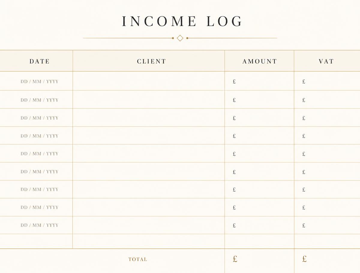 Income, logged in seconds